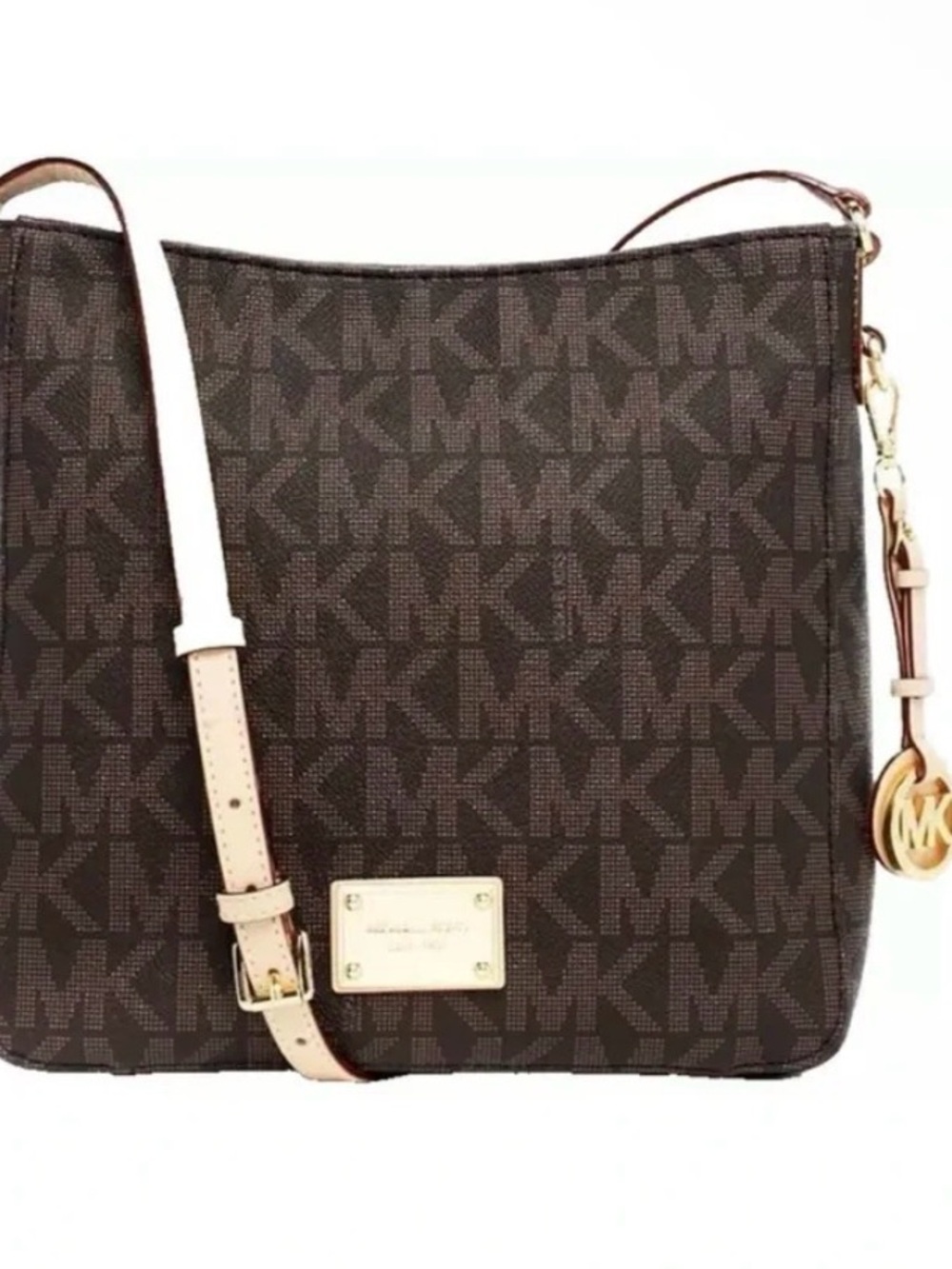 Michael Kors Brown Jet Set Travel Large Messenger Crossbody Bag